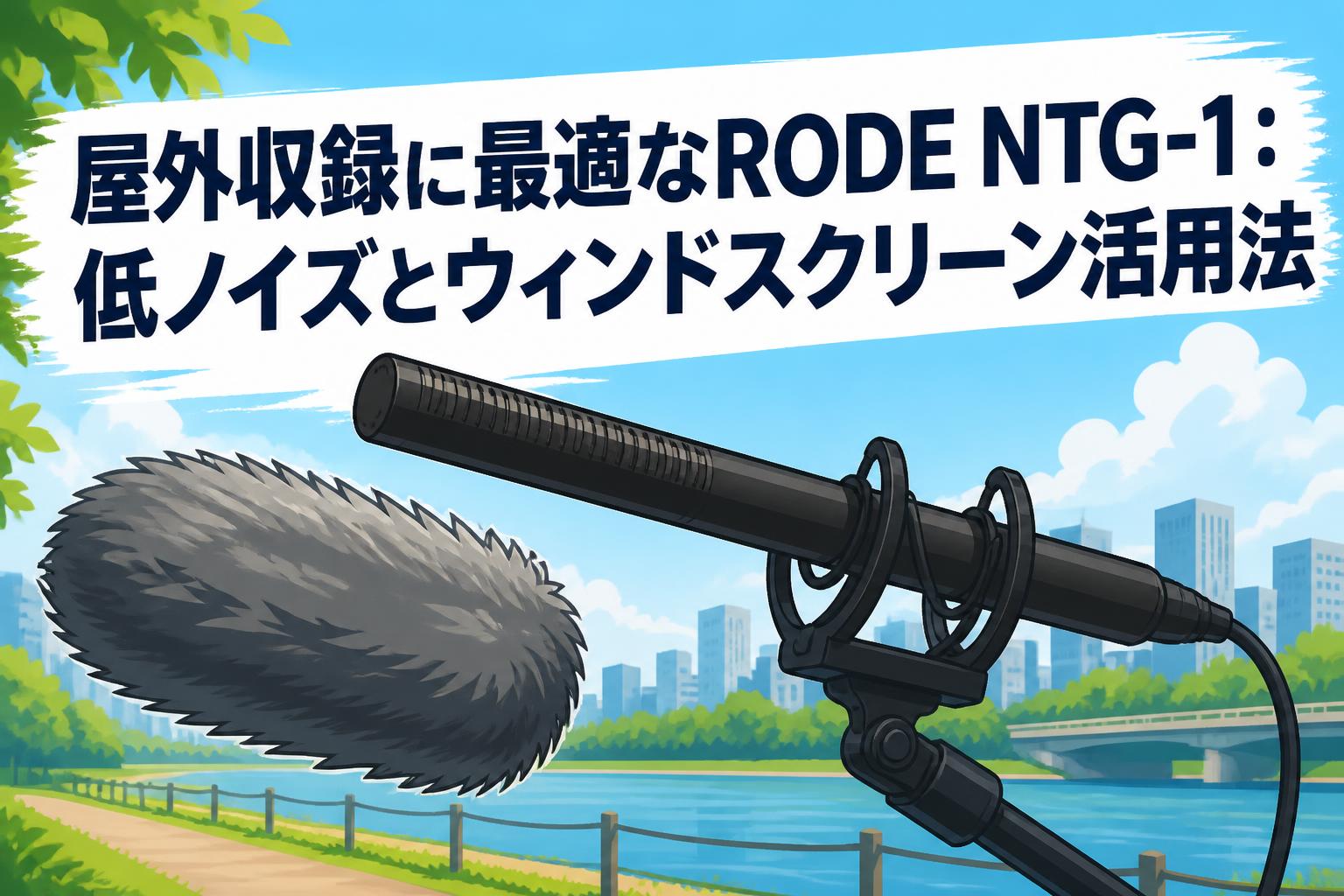 屋外収録に最適なRODE NTG-1：低ノイズとウィンドスクリーン活用法