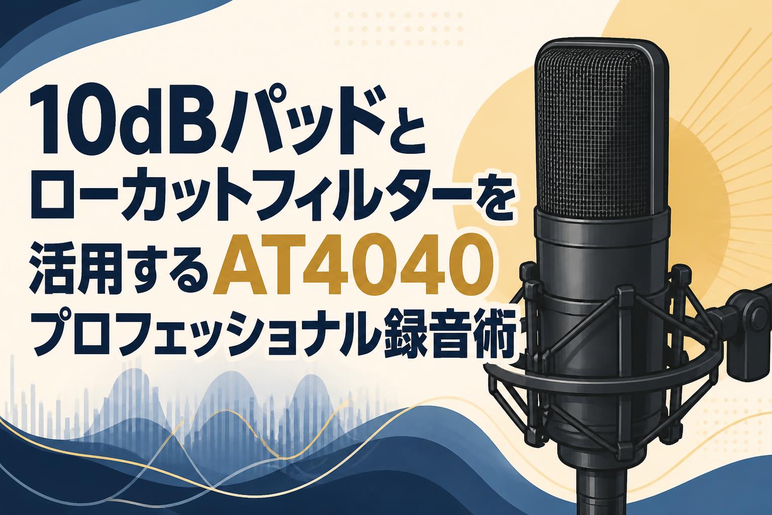 10dBパッドとローカットフィルターを活用するAT4040プロフェッショナル録音術