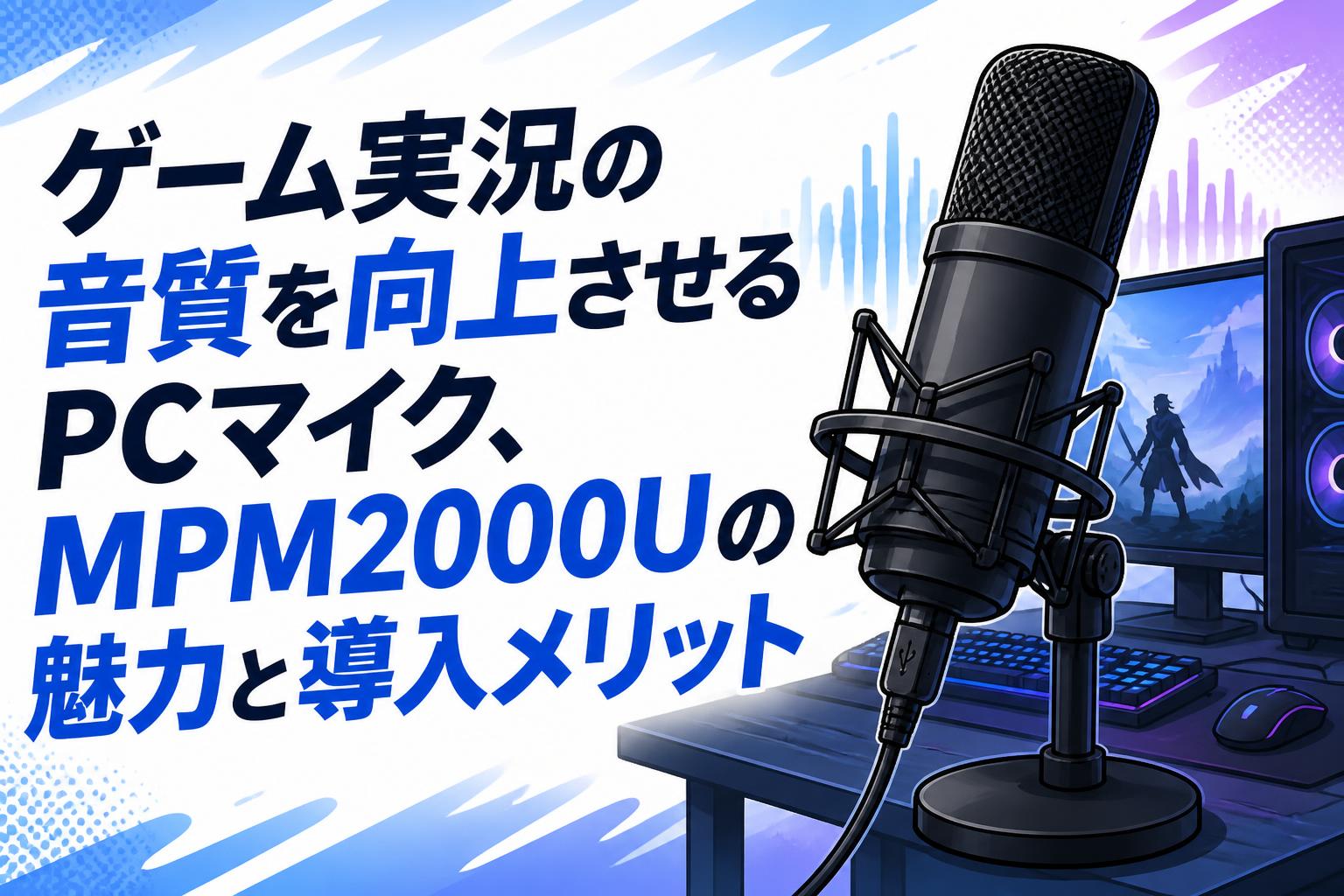 ゲーム実況の音質を向上させるPCマイク、MPM2000Uの魅力と導入メリット