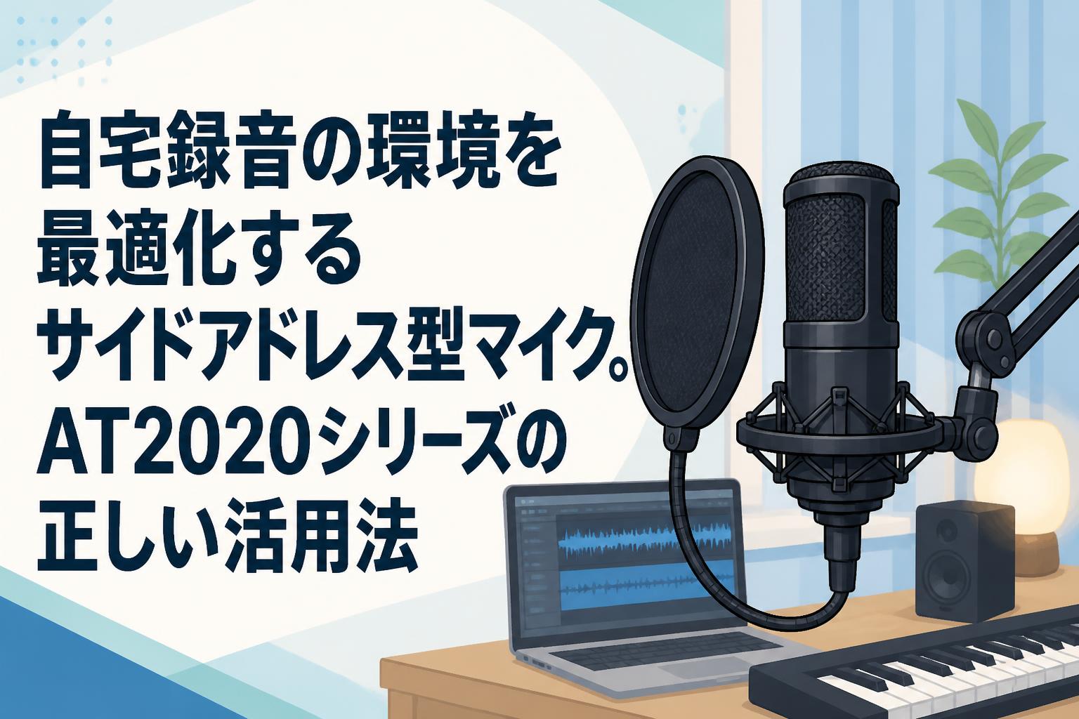 自宅録音の環境を最適化するサイドアドレス型マイク。AT2020シリーズの正しい活用法