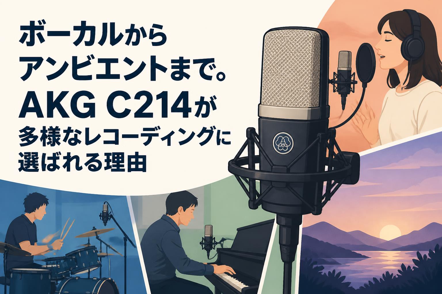 ボーカルからアンビエントまで。AKG C214が多様なレコーディングに選ばれる理由