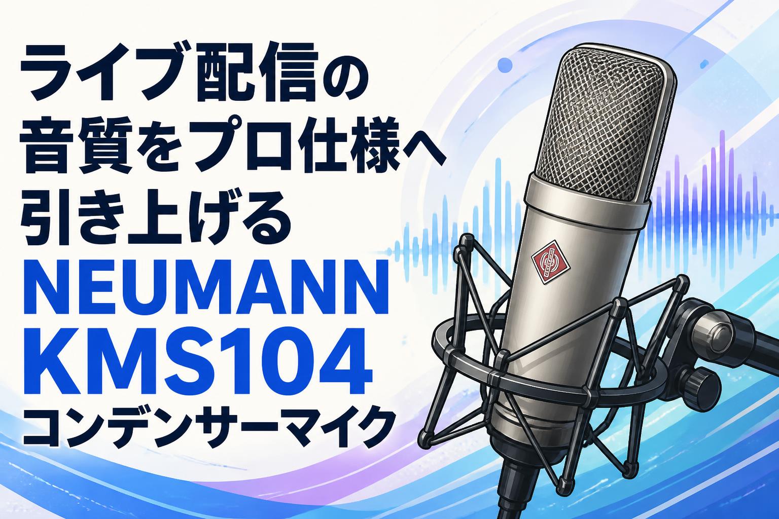 ライブ配信の音質をプロ仕様へ引き上げるNEUMANN KMS104コンデンサーマイク