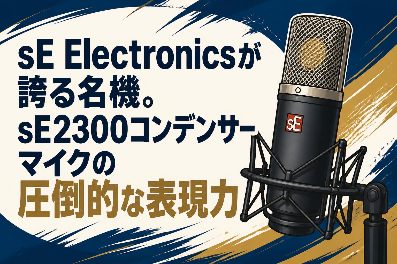 sE Electronicsが誇る名機。sE2300コンデンサーマイクの圧倒的な表現力