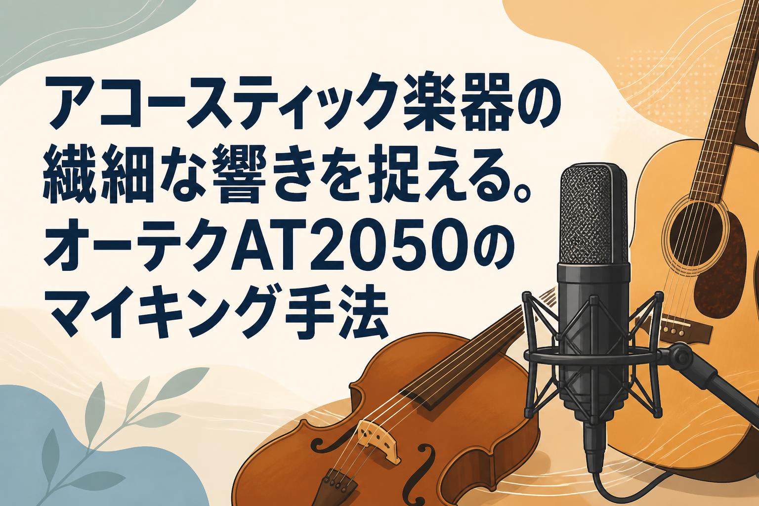 アコースティック楽器の繊細な響きを捉える。オーテクAT2050のマイキング手法