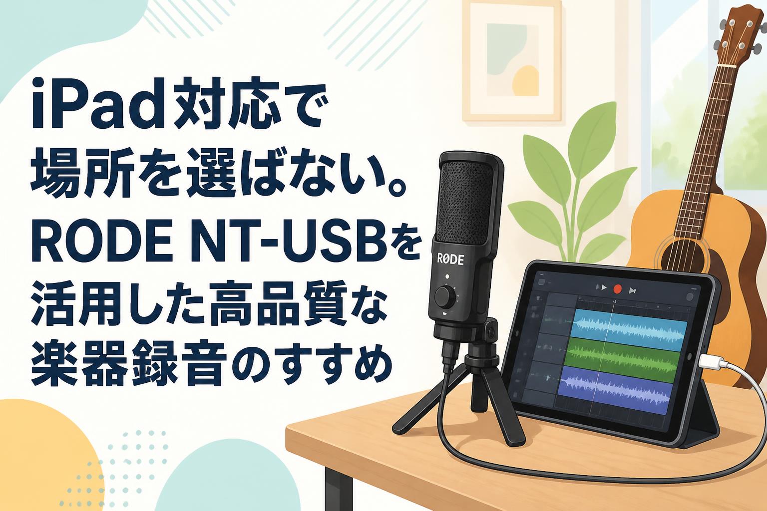 iPad対応で場所を選ばない。RODE NT-USBを活用した高品質な楽器録音のすすめ