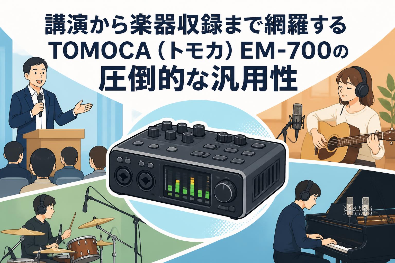 講演から楽器収録まで網羅するTOMOCA（トモカ）EM-700の圧倒的な汎用性