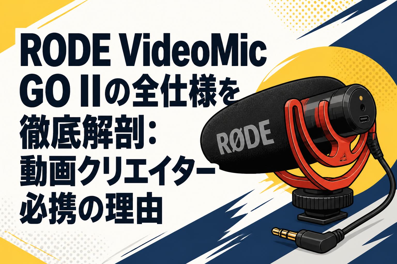 RODE VideoMic GO IIの全仕様を徹底解剖：動画クリエイター必携の理由