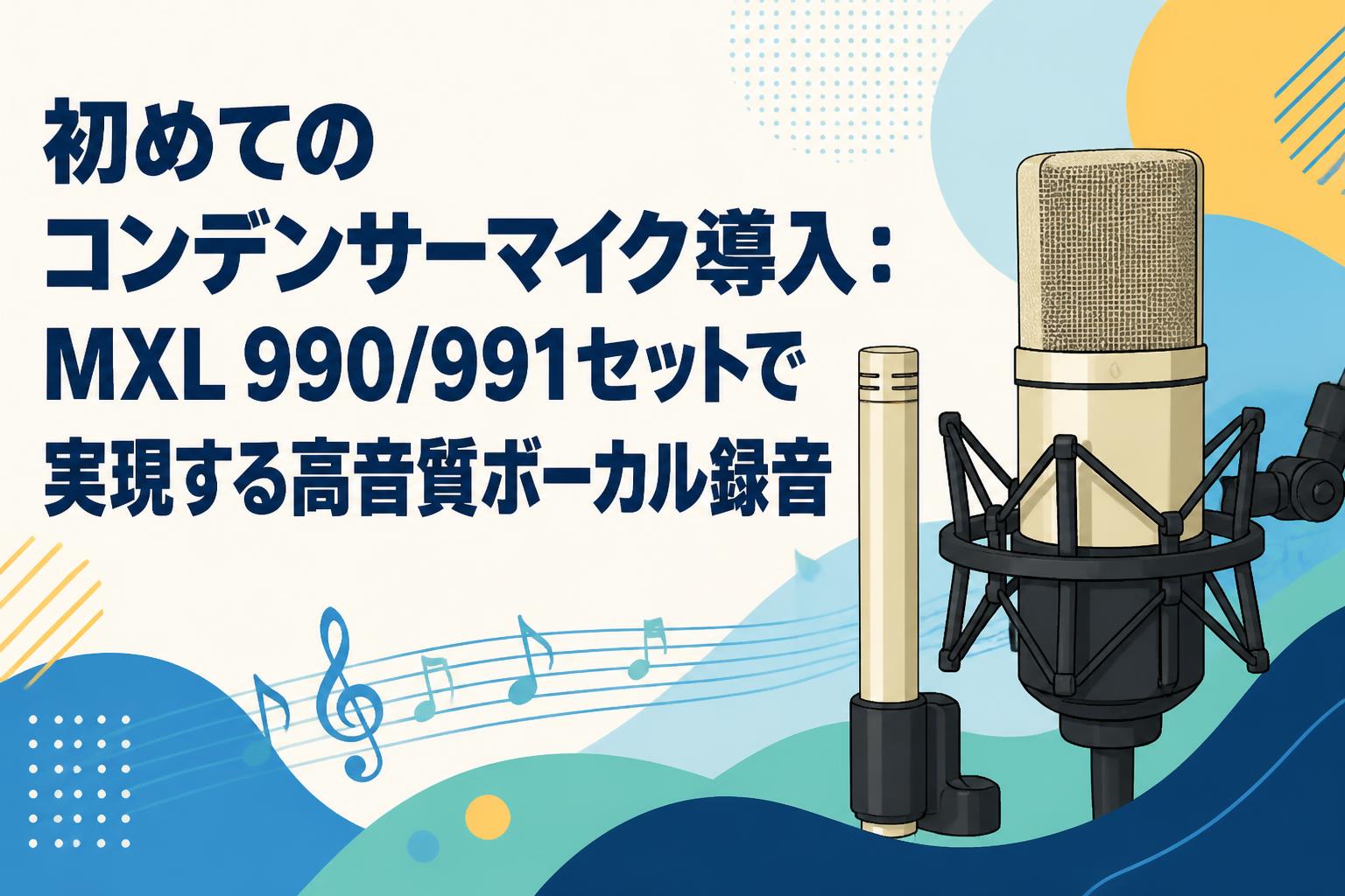 初めてのコンデンサーマイク導入：MXL 990/991セットで実現する高音質ボーカル録音