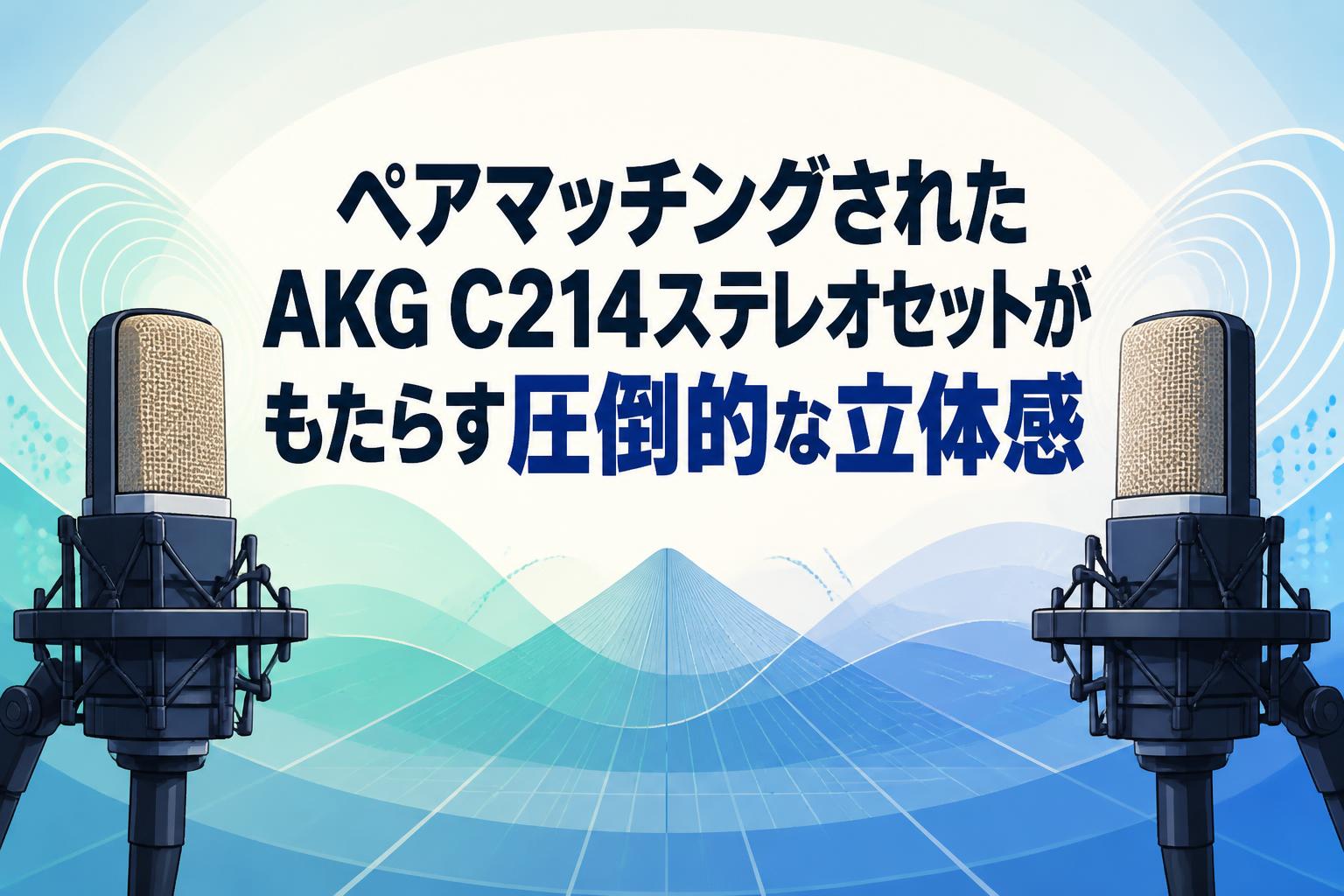 ペアマッチングされたAKG C214ステレオセットがもたらす圧倒的な立体感