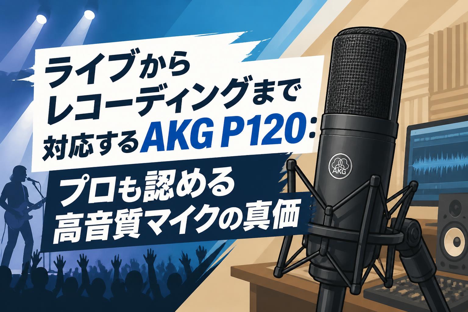 ライブからレコーディングまで対応するAKG P120：プロも認める高音質マイクの真価