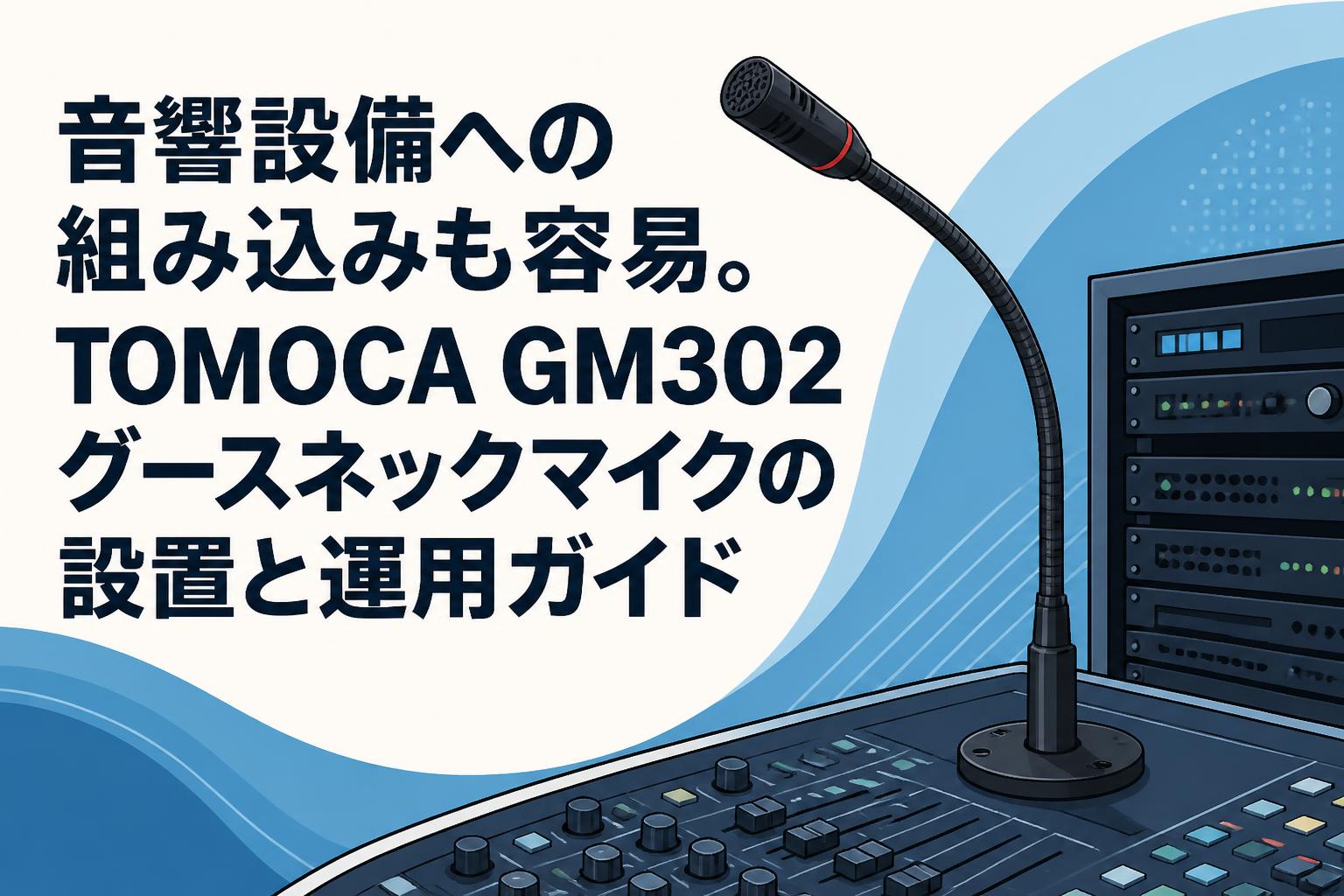 音響設備への組み込みも容易。TOMOCA GM302グースネックマイクの設置と運用ガイド