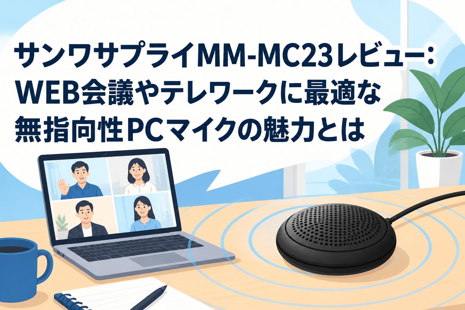 サンワサプライMM-MC23レビュー：WEB会議やテレワークに最適な無指向性PCマイクの魅力とは