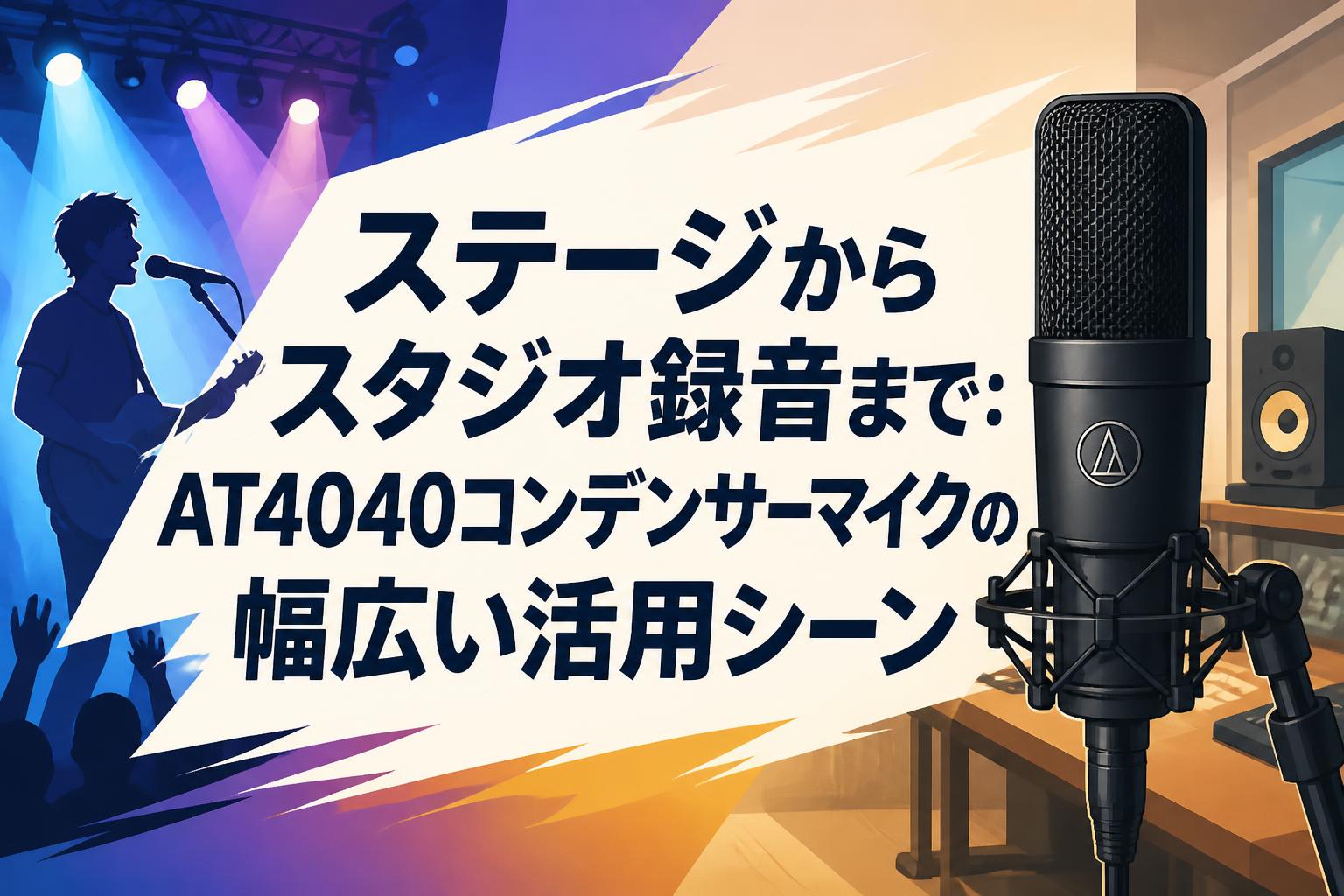 ステージからスタジオ録音まで：AT4040コンデンサーマイクの幅広い活用シーン