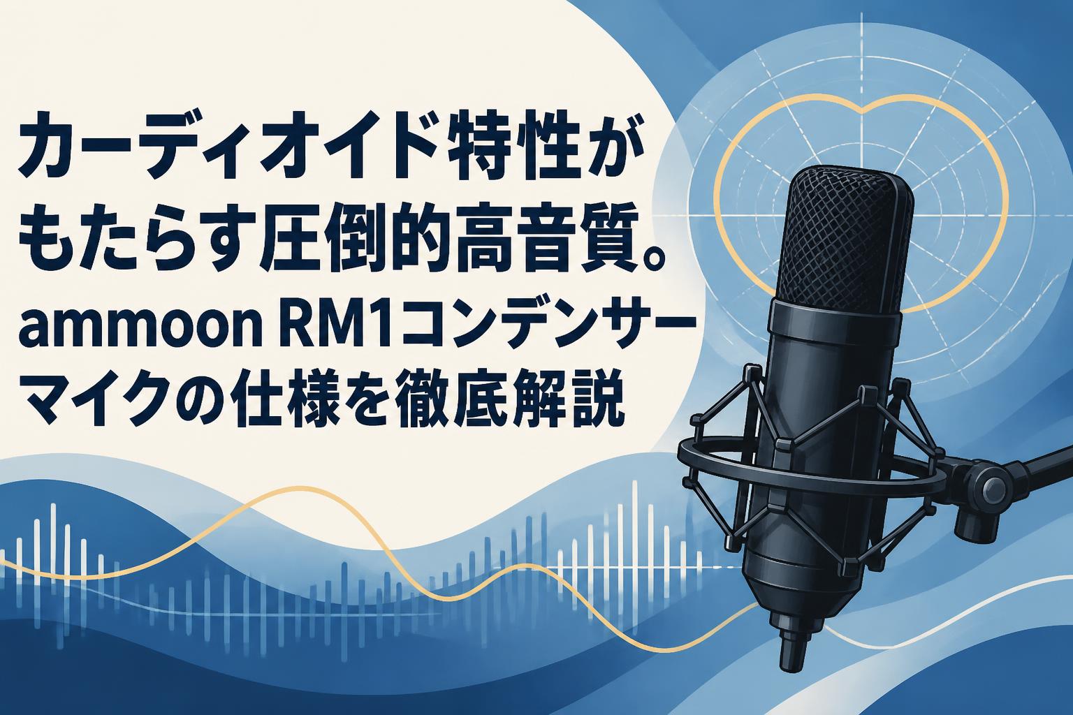 カーディオイド特性がもたらす圧倒的高音質。ammoon RM1コンデンサーマイクの仕様を徹底解説