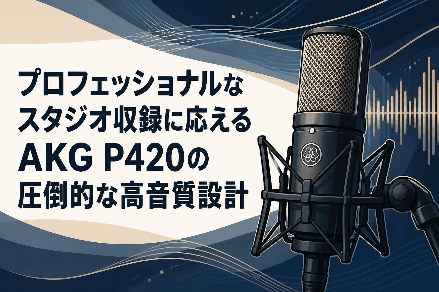 プロフェッショナルなスタジオ収録に応えるAKG P420の圧倒的な高音質設計