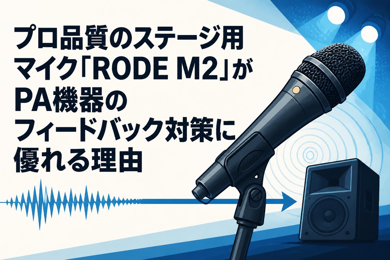 プロ品質のステージ用マイク「RODE M2」がPA機器のフィードバック対策に優れる理由