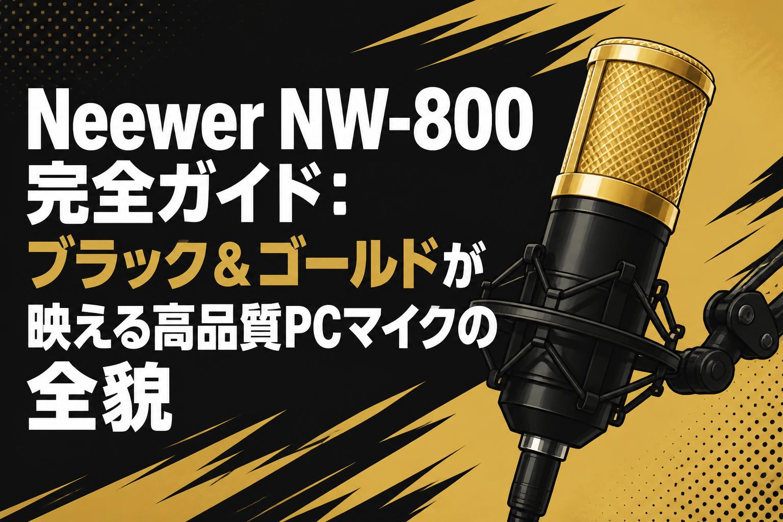 Neewer NW-800完全ガイド：ブラック＆ゴールドが映える高品質PCマイクの全貌