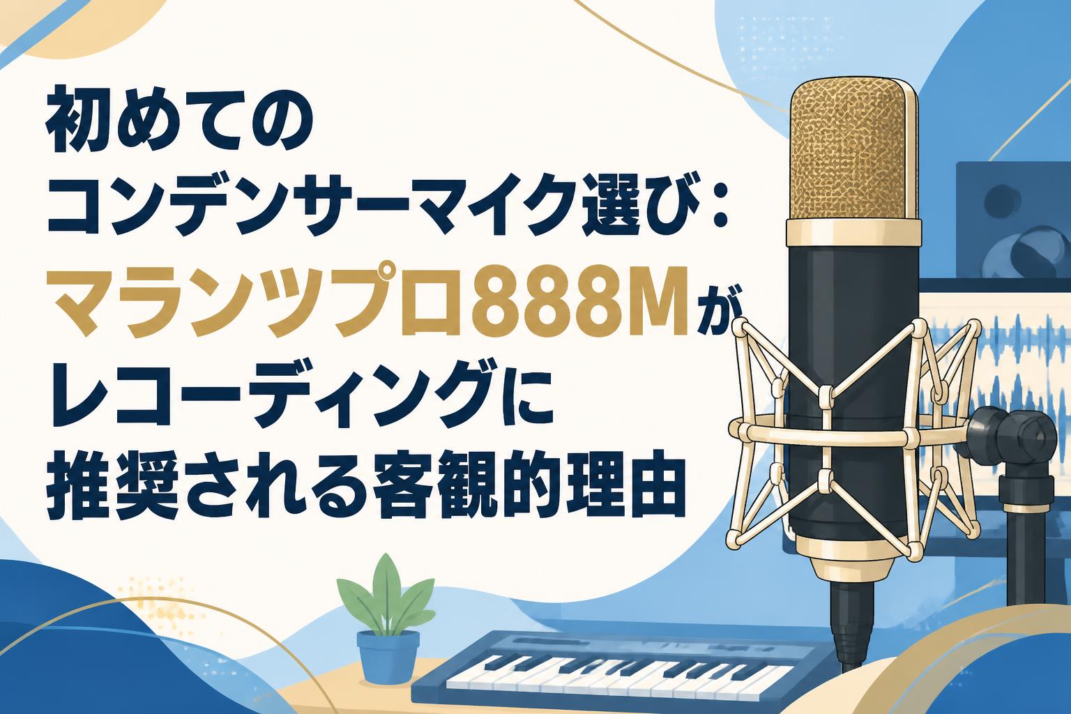 初めてのコンデンサーマイク選び：マランツプロ888Mがレコーディングに推奨される客観的理由