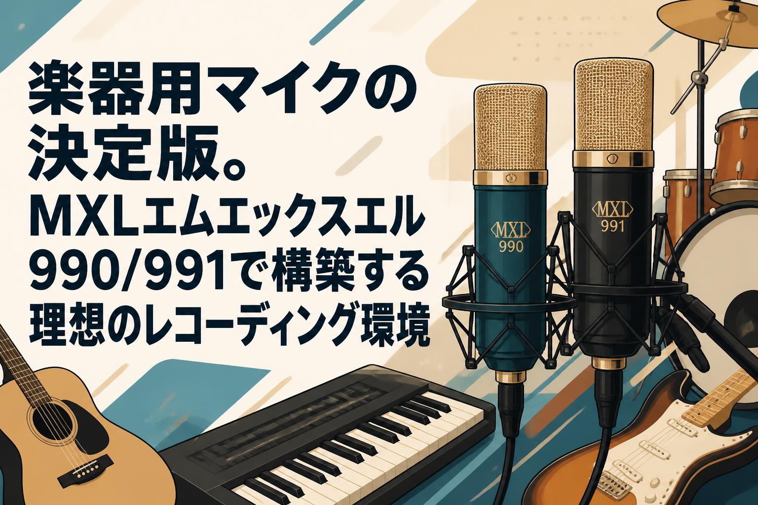 楽器用マイクの決定版。MXLエムエックスエル990/991で構築する理想のレコーディング環境