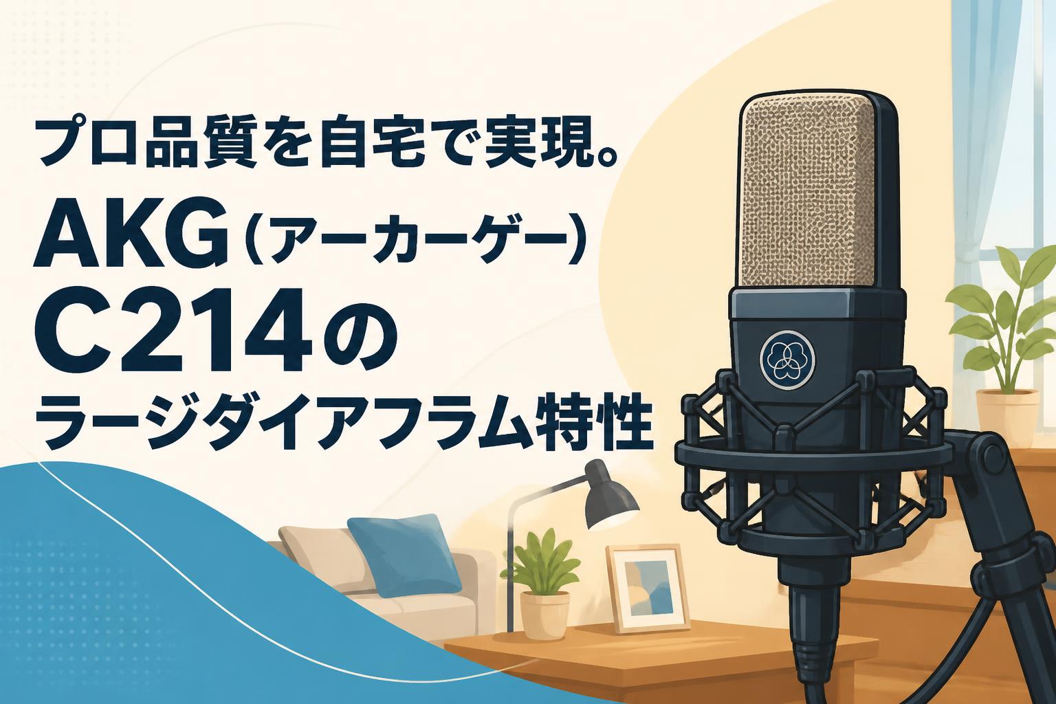 プロ品質を自宅で実現。AKG（アーカーゲー）C214のラージダイアフラム特性