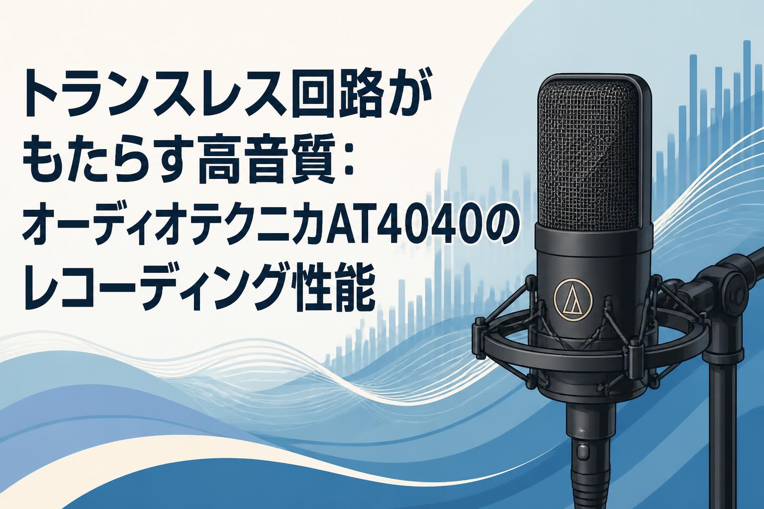 トランスレス回路がもたらす高音質：オーディオテクニカAT4040のレコーディング性能