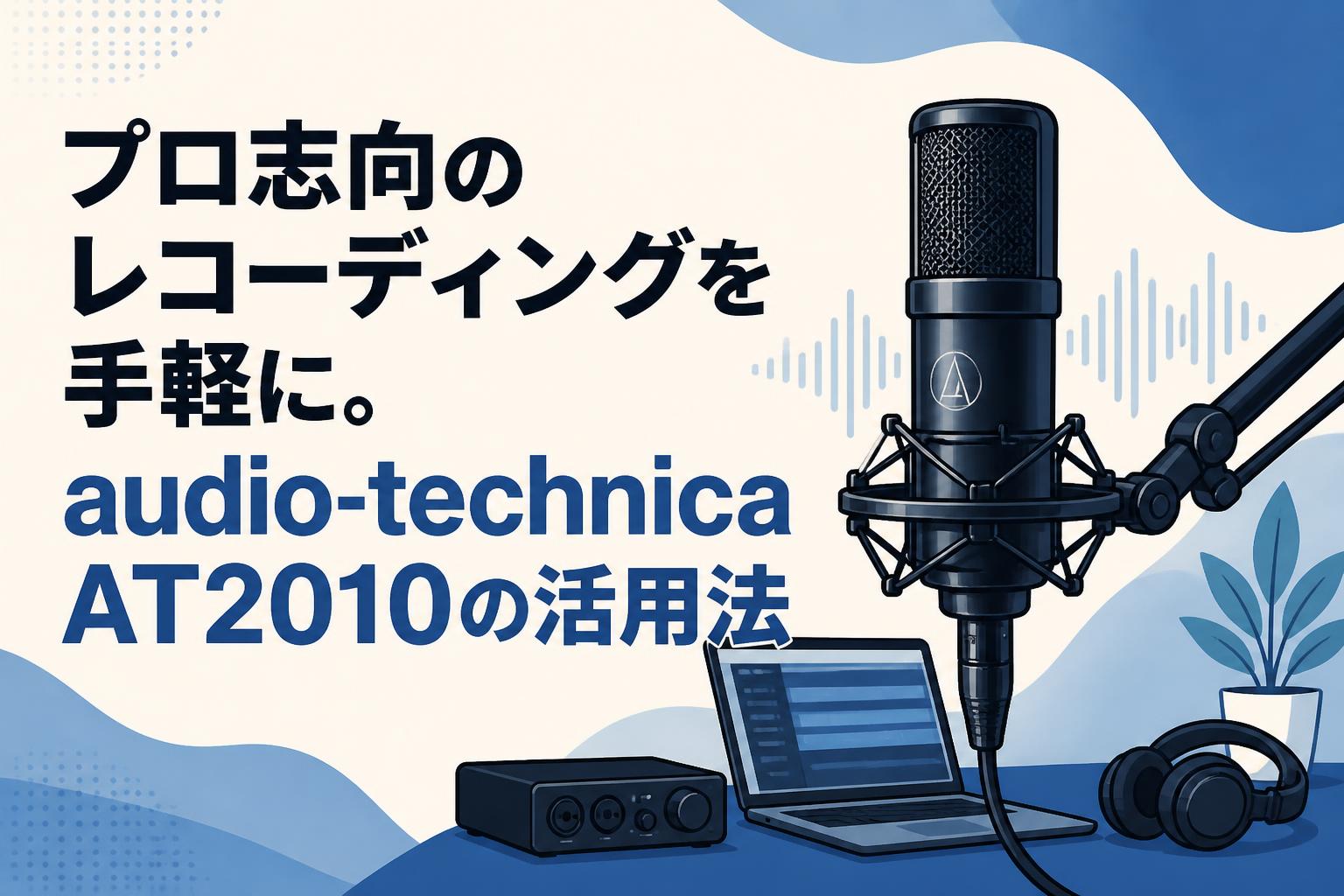 プロ志向のレコーディングを手軽に。audio-technica AT2010の活用法