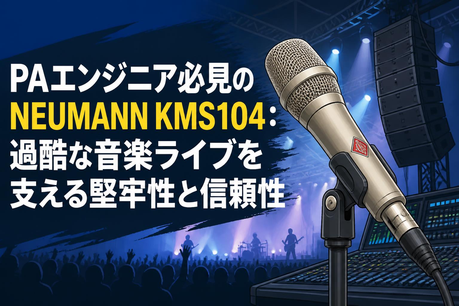 PAエンジニア必見のNEUMANN KMS104：過酷な音楽ライブを支える堅牢性と信頼性