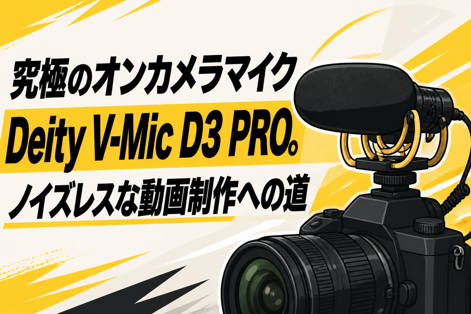 究極のオンカメラマイクDeity V-Mic D3 PRO。ノイズレスな動画制作への道