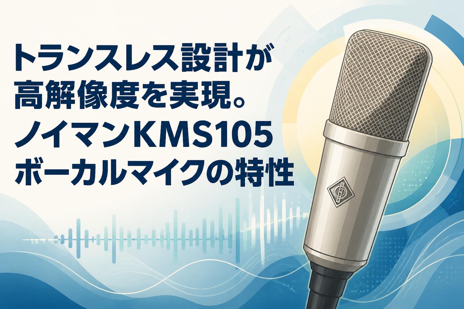 トランスレス設計が高解像度を実現。ノイマンKMS105ボーカルマイクの特性