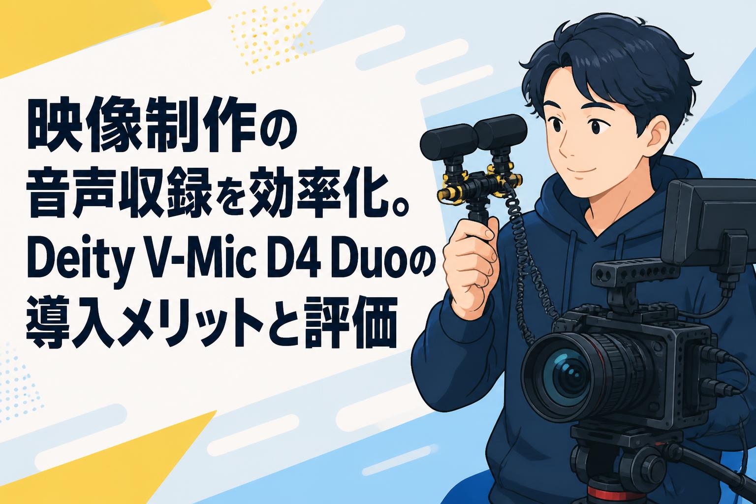 映像制作の音声収録を効率化。Deity V-Mic D4 Duoの導入メリットと評価