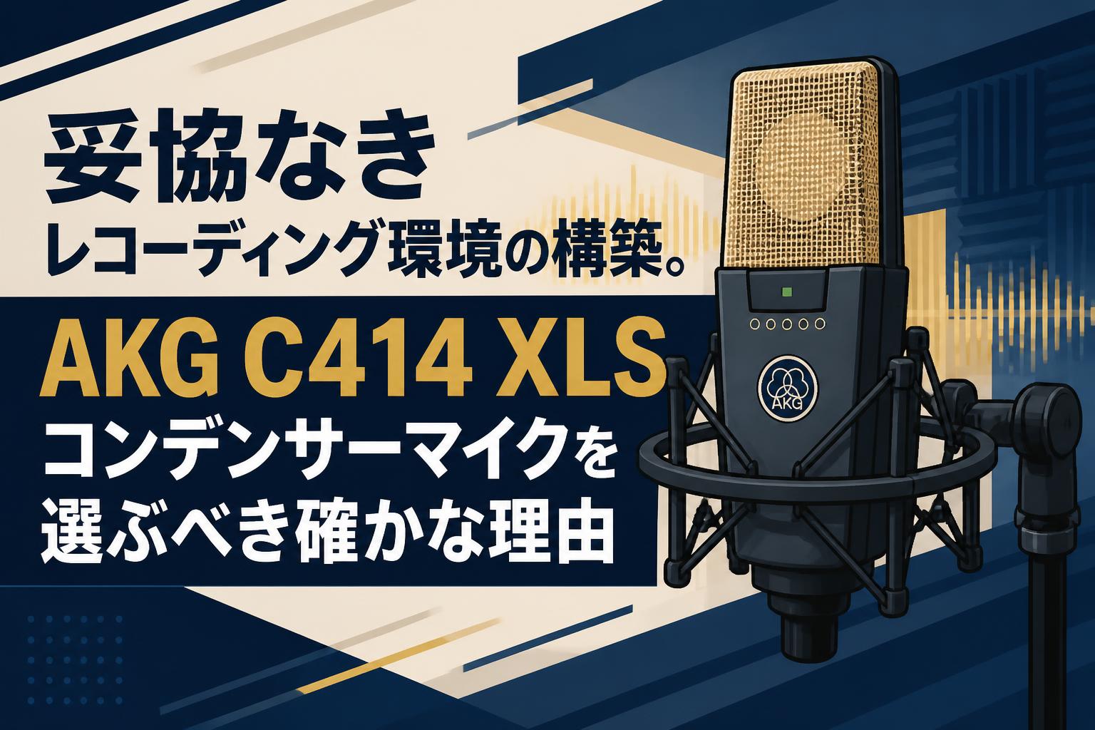 妥協なきレコーディング環境の構築。AKG C414 XLSコンデンサーマイクを選ぶべき確かな理由