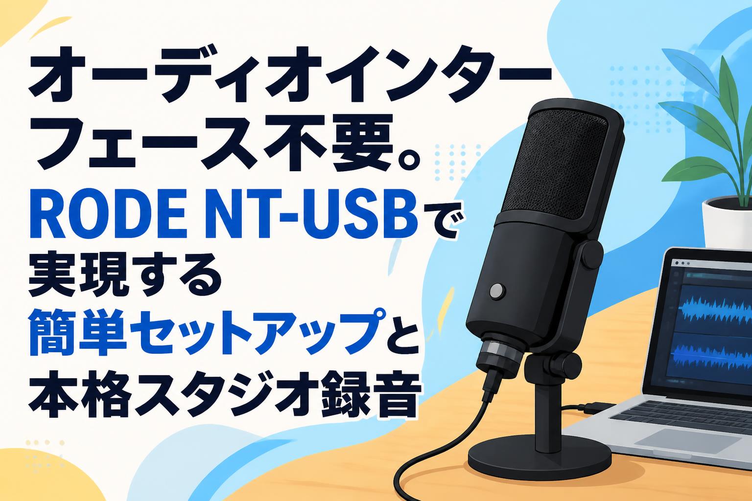 オーディオインターフェース不要。RODE NT-USBで実現する簡単セットアップと本格スタジオ録音