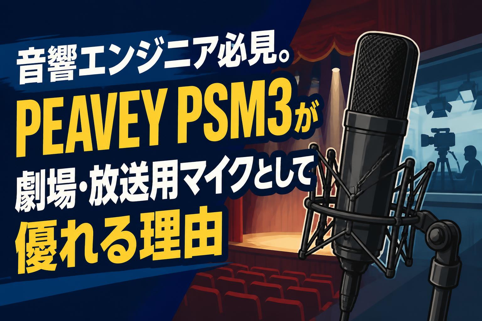 音響エンジニア必見。PEAVEY PSM3が劇場・放送用マイクとして優れる理由