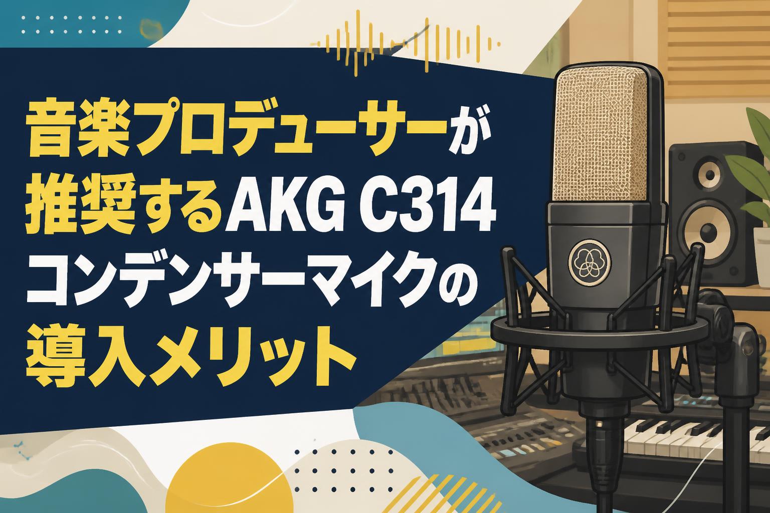 音楽プロデューサーが推奨するAKG C314コンデンサーマイクの導入メリット