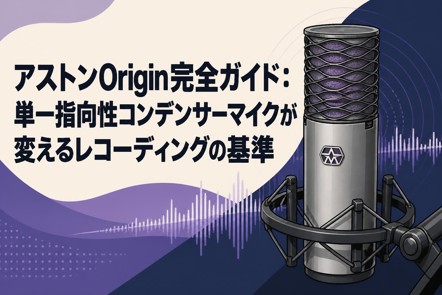 アストンOrigin完全ガイド：単一指向性コンデンサーマイクが変えるレコーディングの基準