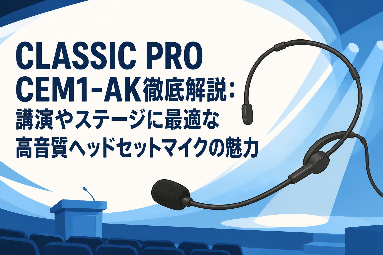 CLASSIC PRO CEM1-AK徹底解説：講演やステージに最適な高音質ヘッドセットマイクの魅力