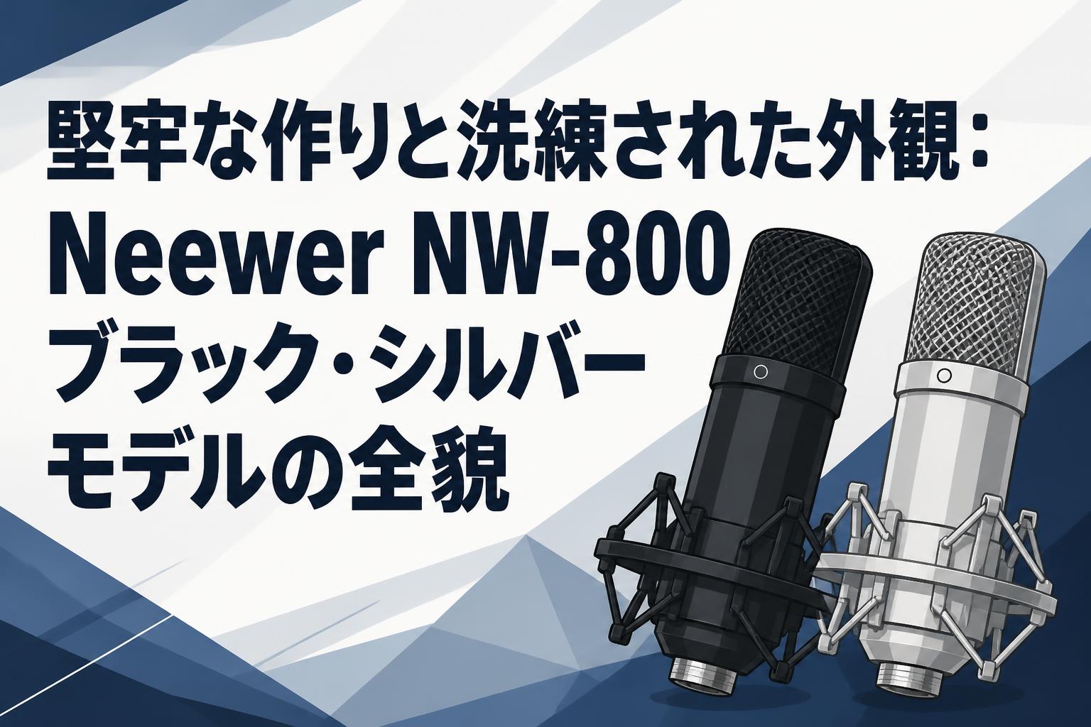 堅牢な作りと洗練された外観：Neewer NW-800ブラック・シルバーモデルの全貌