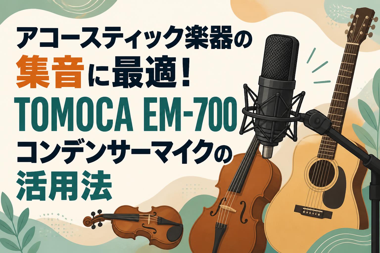 アコースティック楽器の集音に最適！TOMOCA EM-700コンデンサーマイクの活用法