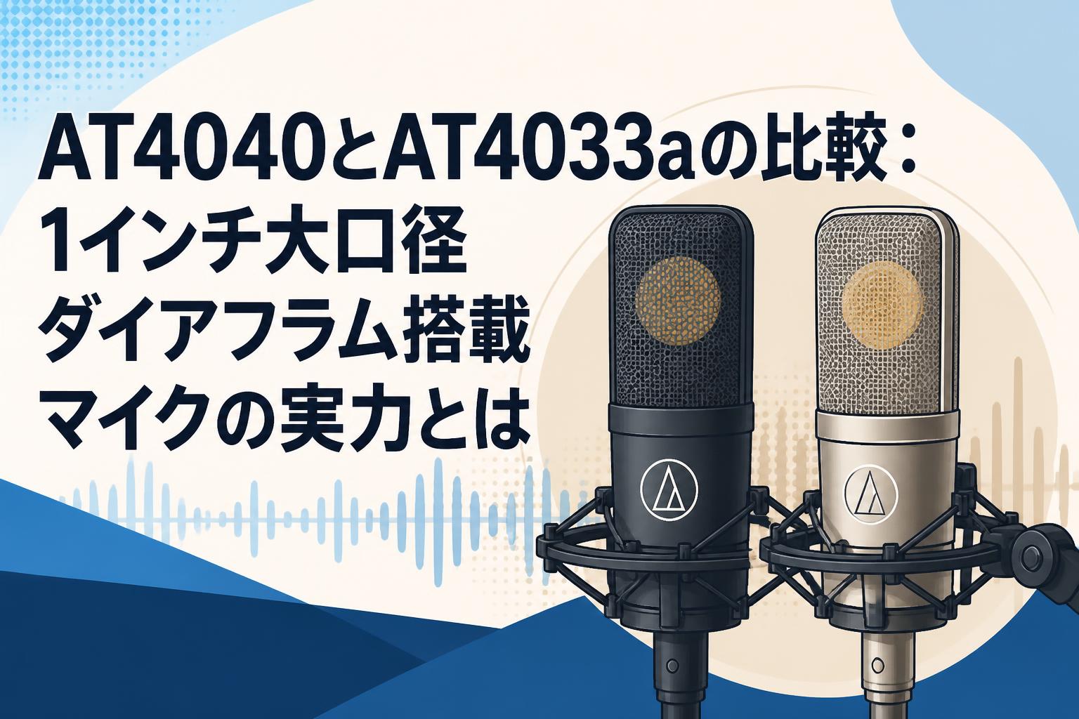 AT4040とAT4033aの比較：1インチ大口径ダイアフラム搭載マイクの実力とは