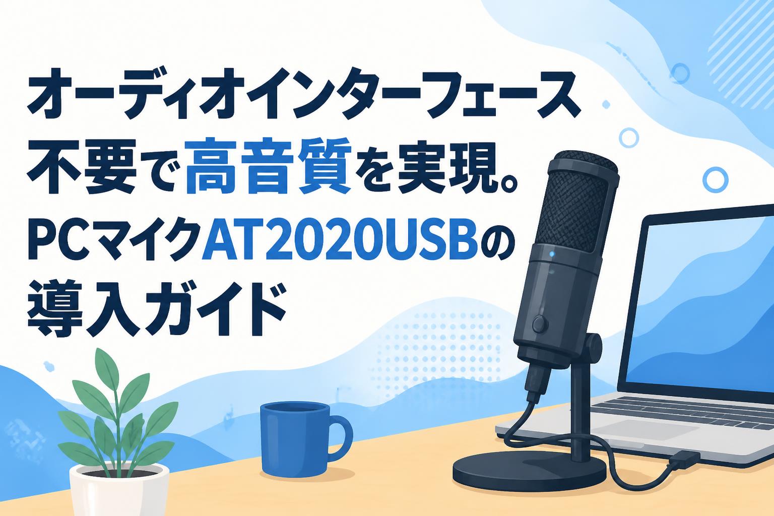 オーディオインターフェース不要で高音質を実現。PCマイクAT2020USBの導入ガイド