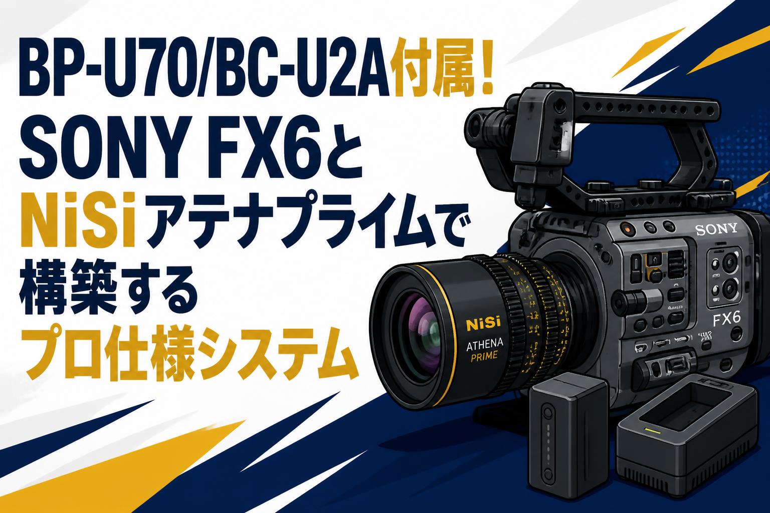BP-U70/BC-U2A付属！SONY FX6とNiSiアテナプライムで構築するプロ仕様システム