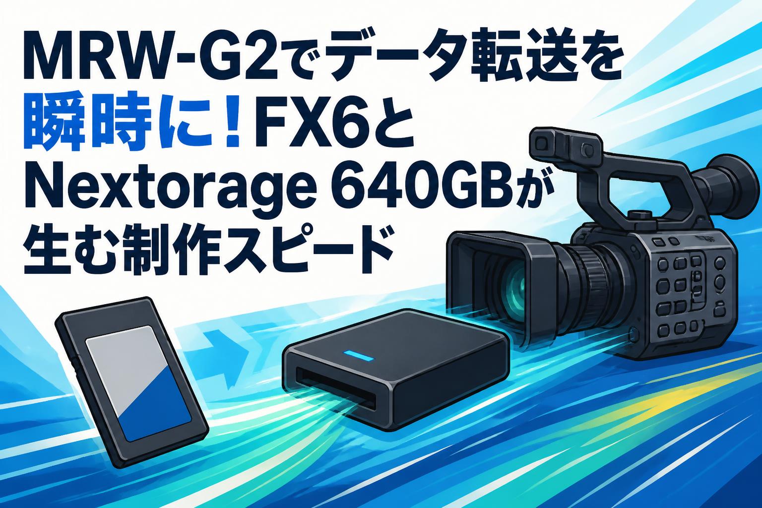 MRW-G2でデータ転送を瞬時に！FX6とNextorage 640GBが生む制作スピード