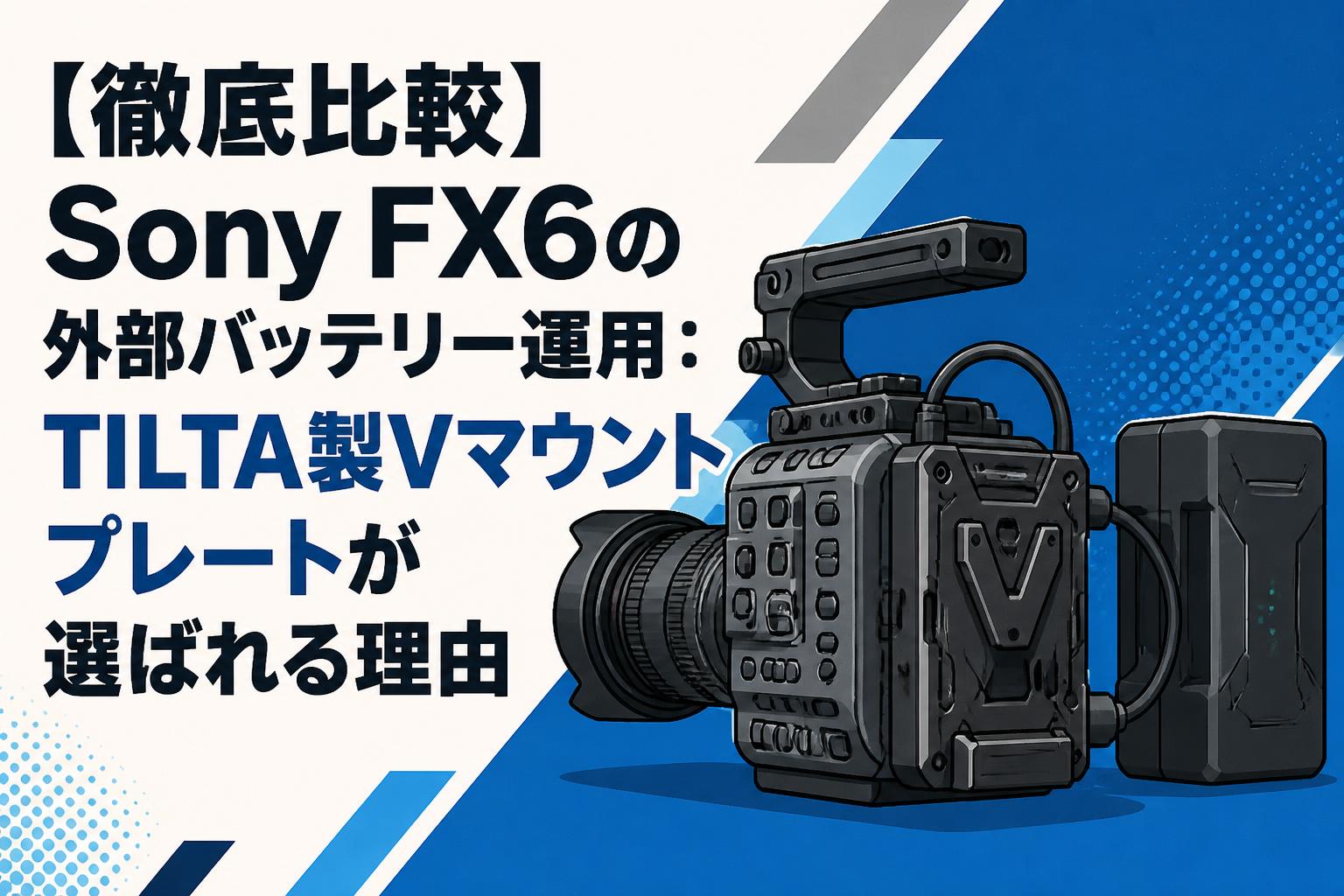 【徹底比較】Sony FX6の外部バッテリー運用：TILTA製Vマウントプレートが選ばれる理由