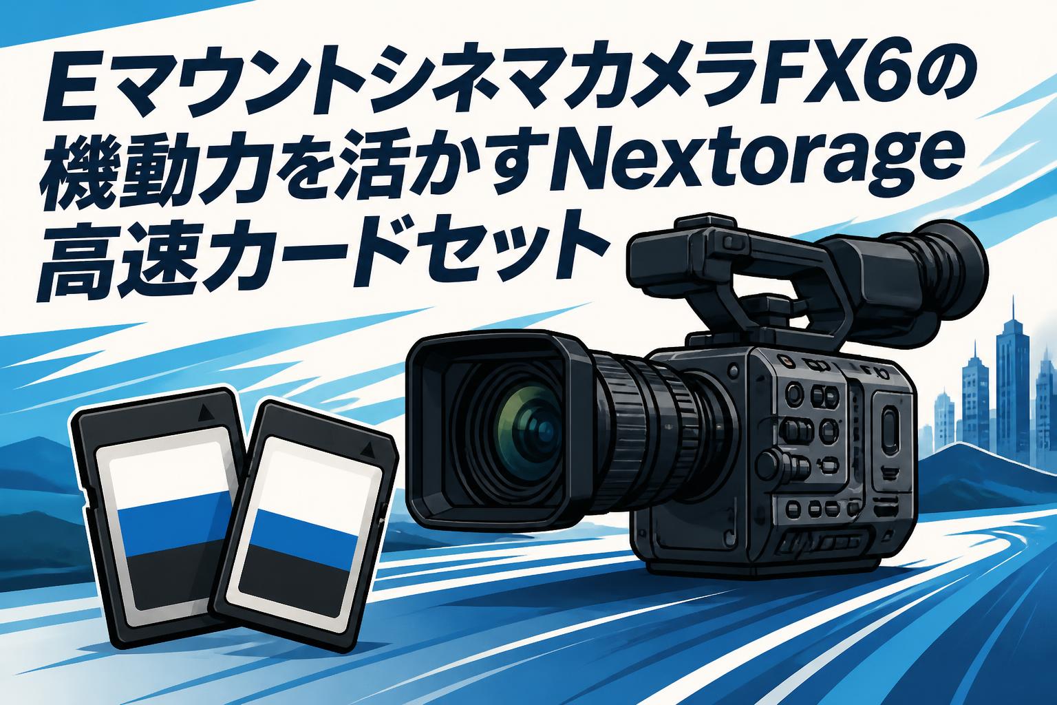 EマウントシネマカメラFX6の機動力を活かすNextorage高速カードセット