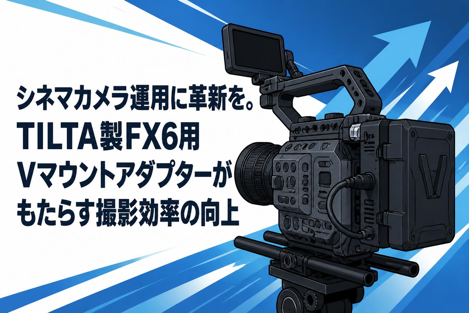 シネマカメラ運用に革新を。TILTA製FX6用Vマウントアダプターがもたらす撮影効率の向上