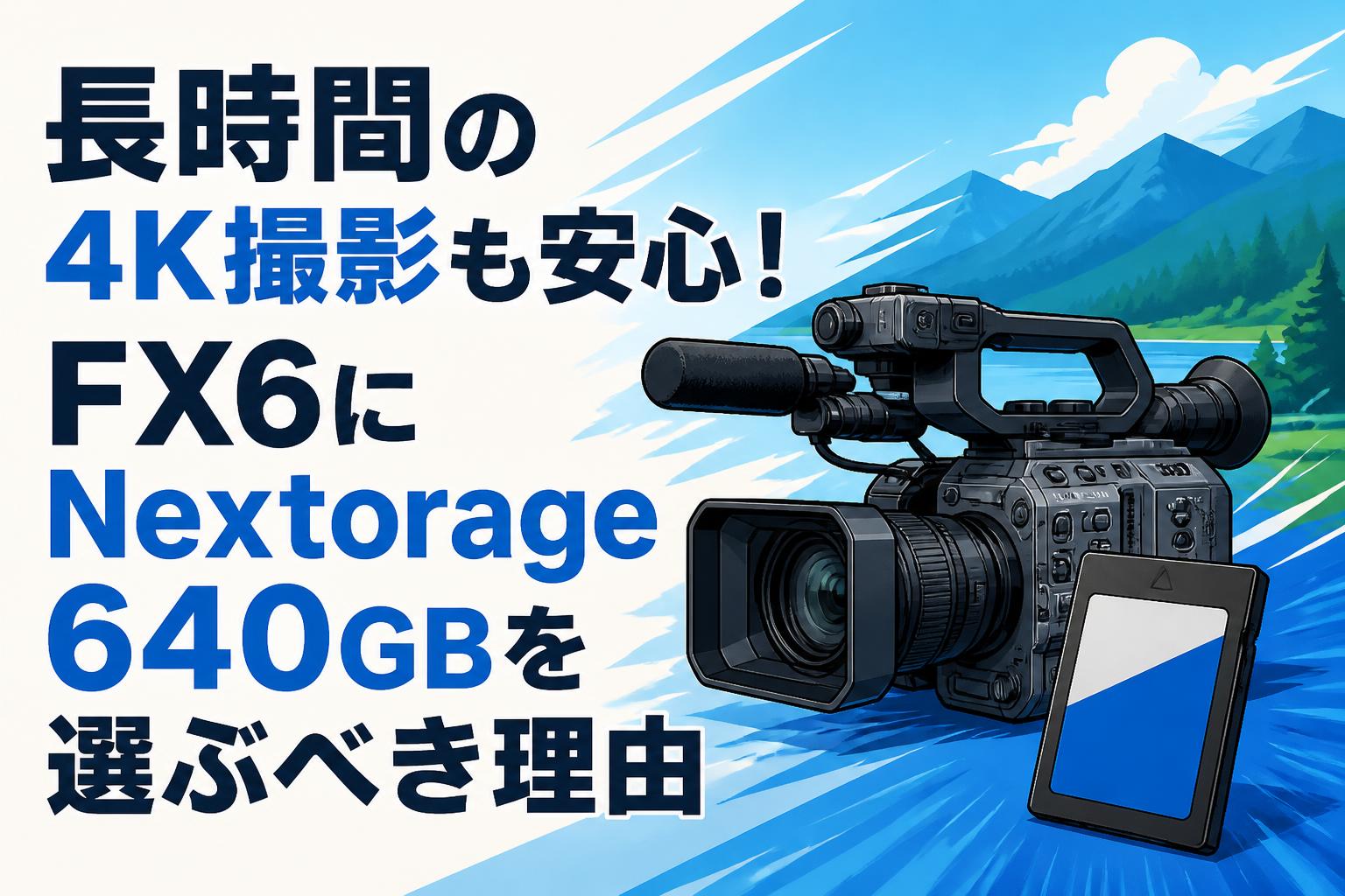 長時間の4K撮影も安心！FX6にNextorage 640GBを選ぶべき理由