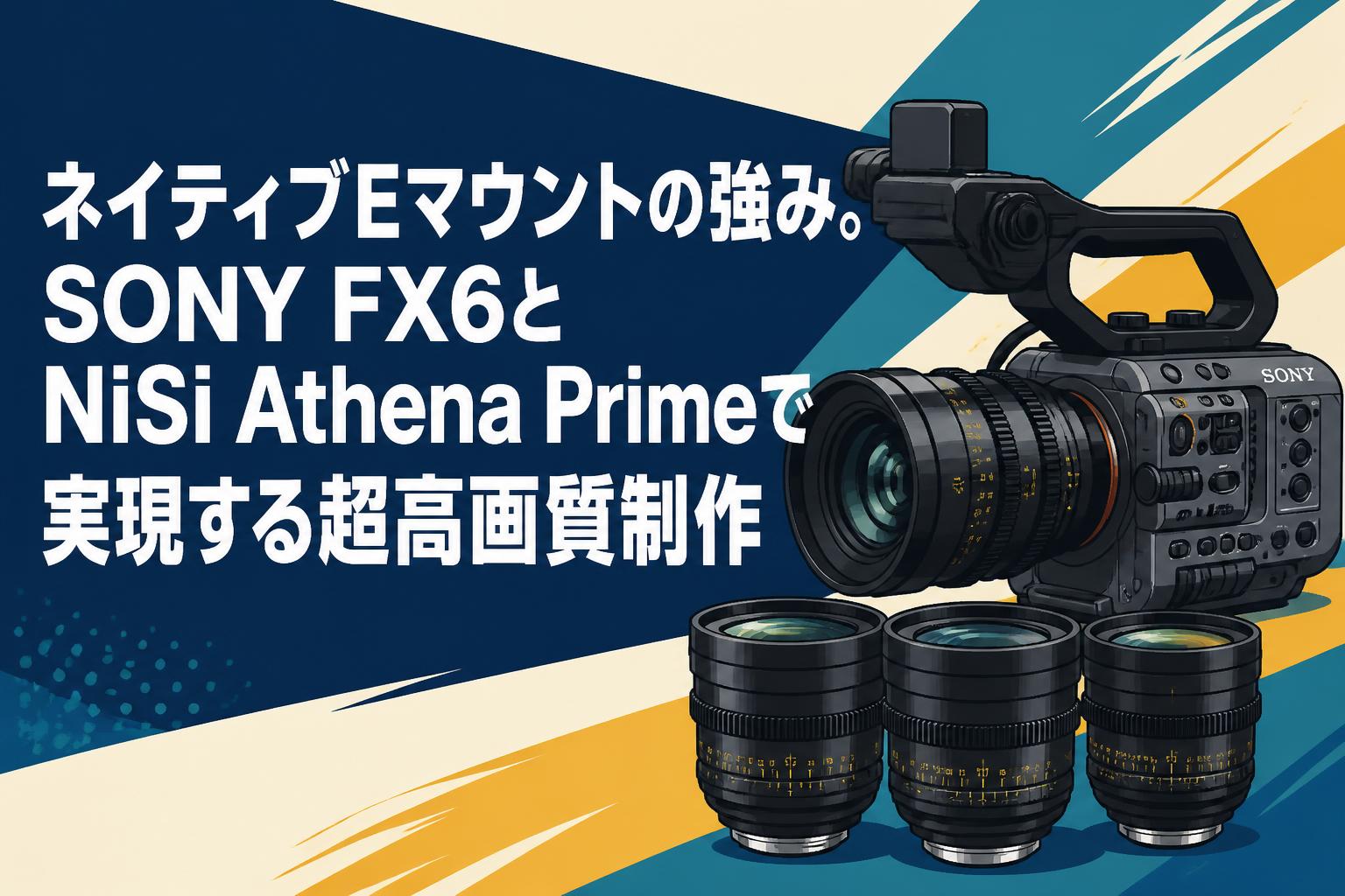 ネイティブEマウントの強み。SONY FX6とNiSi Athena Primeで実現する超高画質制作