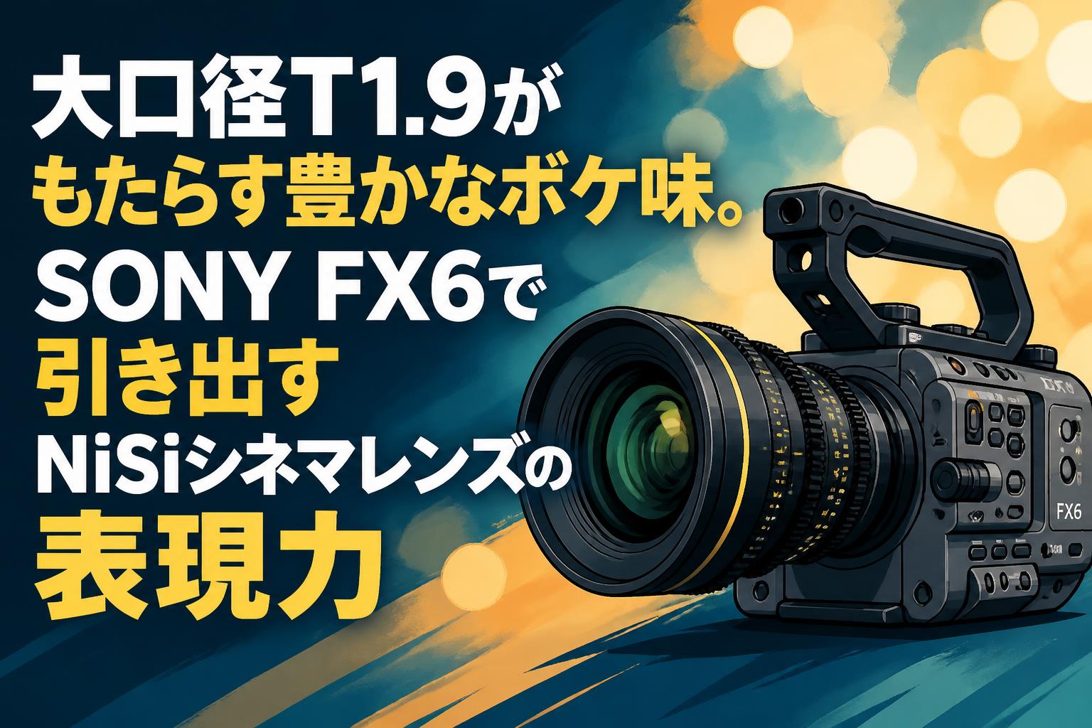 大口径T1.9がもたらす豊かなボケ味。SONY FX6で引き出すNiSiシネマレンズの表現力
