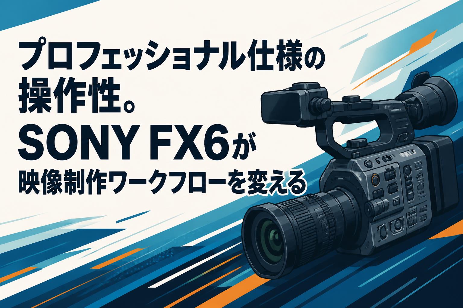 プロフェッショナル仕様の操作性。SONY FX6が映像制作ワークフローを変える
