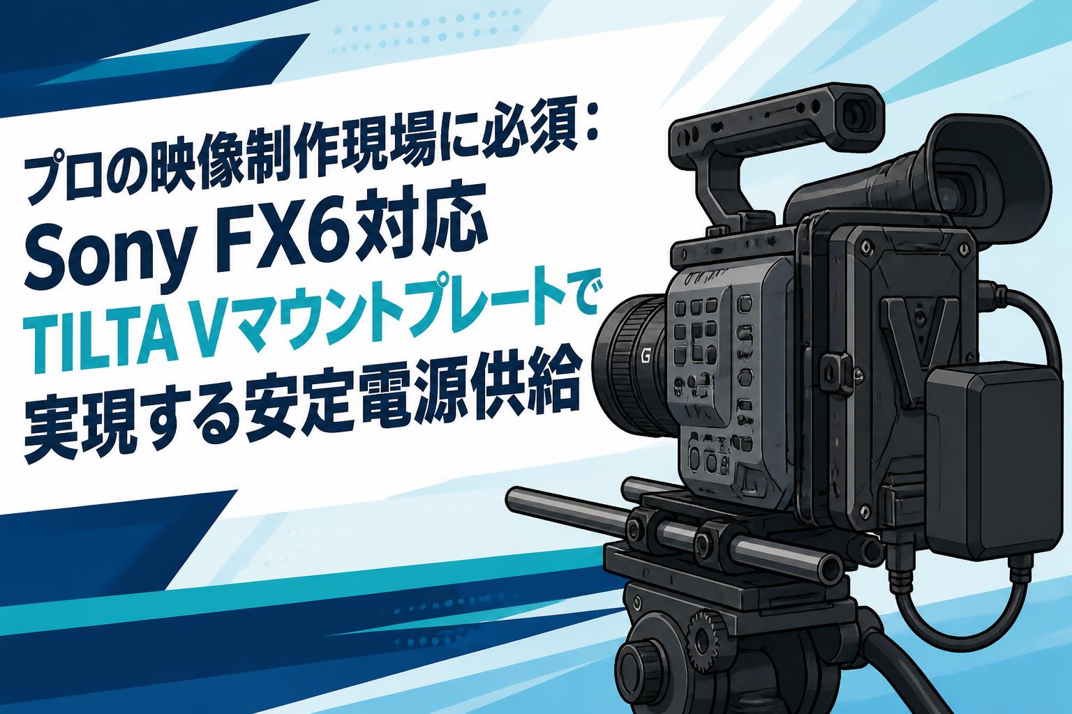 プロの映像制作現場に必須：Sony FX6対応TILTA Vマウントプレートで実現する安定電源供給